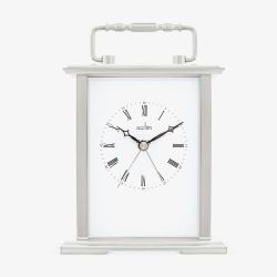 Acctim Gainsborough Silver Tone White Dial Clock 36517