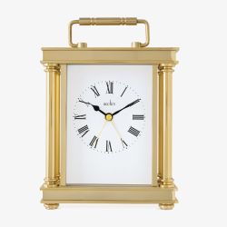 Acctim Marlow Gold Done White Dial Carriage Clock 37048