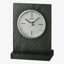 Seiko Black Slate White Dial Mantel Clock QXG153N