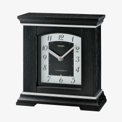 Seiko Black Musical Wooden Mantel Clock QXW249K