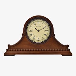 Brown Wooden Napoleon Mantel Clock W2645