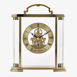 Gold Skeleton Movement Mantel Clock W2918