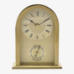WM Widdop Arched Gold Mantel Alarm Clock W2844