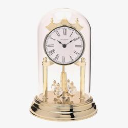 Gold Rotating Pendulum Anniversary Clock W2956