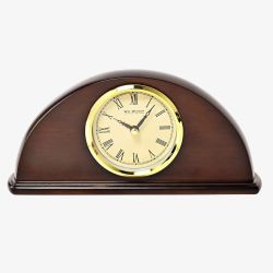 WM Widdop Wooden Half Moon Mantel Clock  W3414