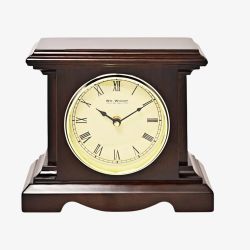 WM Widdop Wooden Square Mantel Clock W3416