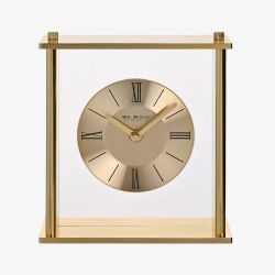 WM Widdop Golden Square Mantel Clock W3428