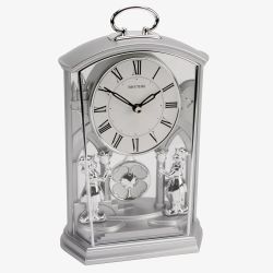 Rhythm Silver Pendulum Mantel Clock 4RP796WR19