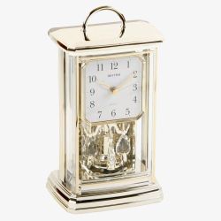 Rhythm Gold Tone Gilt Oblong Mantel Clock 4SG771WR18