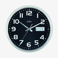 Acctim Supervisor Black Dial Wall Clock 21023