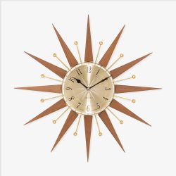 Acctim Wolcott Sun Brass Walnut Wall Clock 29506