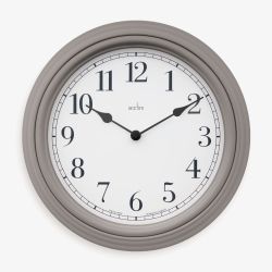 Acctim Devonshire Grey White Dial Wall Clock 22717
