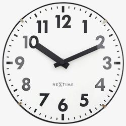 Nextime Duomo Mini Domed White Wall Clock NT111