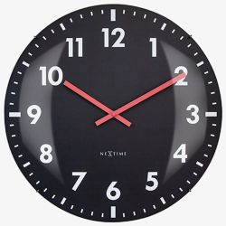 Nextime Domo 50 Domed Glass Black Wall Clock NT107
