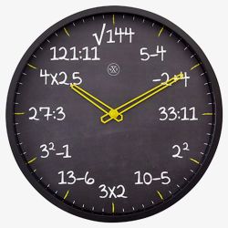 Nextime Maths Black Wall Clock NT125