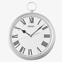 Seiko White Dial Pocket Watch Style Wall Clock QXA850S