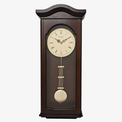 Dark Walnut Finish Wooden Pendulum Wall Clock W9904