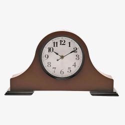 Hometime White Dial Brown Mantel Clock W3016