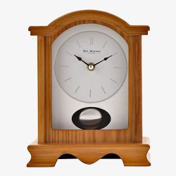 WM Widdop Oak Effect Pendulum Mantel Clock W2605OAK