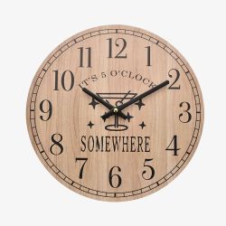 Hometime Its 5 Oclock Somewhere Wall Clock W802203 (Assorted 3)