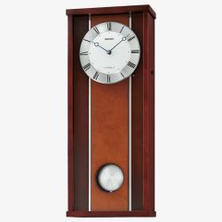 Seiko Clocks Traditional Pendulum Dark Brown Musical Wall Clock QXM396B