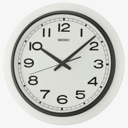Seiko Clocks Timeless White Quiet Sweep Wall Clock QXA813W