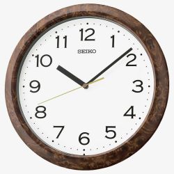 Seiko Clocks Timeless Dark Brown Wall Clock QHA014B