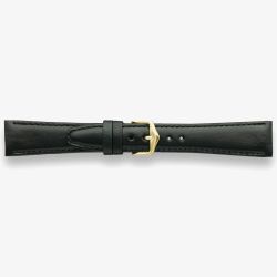 Darlena Montrose Black Leather Gold Buckle Watch Strap 1217