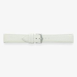 Darlena York White Anti Allergy Leather Watch Strap LS1302 WHT SS