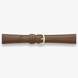 Darlena Newbury Brown Leather Gold Buckle Watch Strap 1002