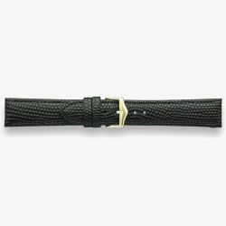 Darlena Chester Black Leather Gold Buckle Watch Strap 1203