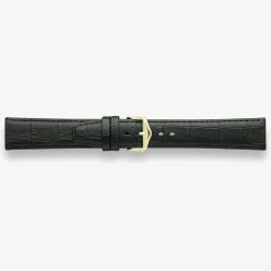 Darlena Lulworth Black Leather Gold Buckle Watch Strap 1209