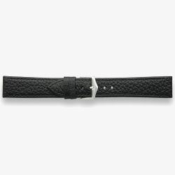 Darlena York Black Anti Allergy Leather Watch Strap LS1302 BLK SS