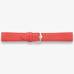 Darlena York Red Leather Silver Buckle Watch Strap 1302