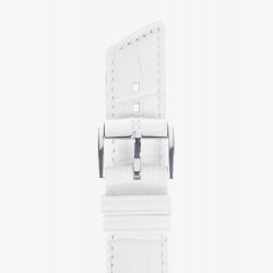 HIRSCH Princess Medium White Leather Watch Strap 02628101-2
