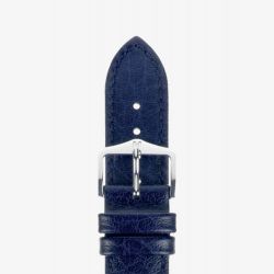 HIRSCH Highland Medium Blue Leather Watch Strap 04302180-2