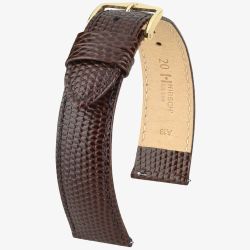 HIRSCH Rainbow Medium Brown Leather Watch Strap 12302610-1