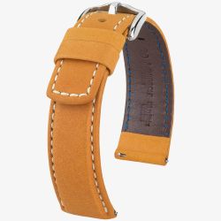 HIRSCH Mariner Long Golden Brown Leather Watch Strap 14502170-2