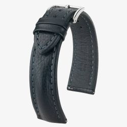 HIRSCH LUCCA Long Tuscan Black Leather Watch Strap 049 02 0 50-2