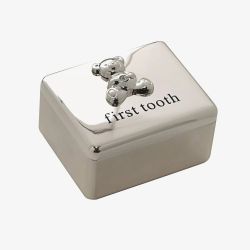 Bambino Silver Plated Teddy Bear 1st Tooth Box Accessory CG862