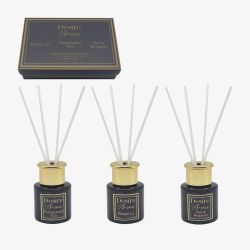 Desire Aroma Black Set Of 3 Diffusers LP76767A