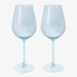 Set Of Two Wine Glasses Blue LP77867A