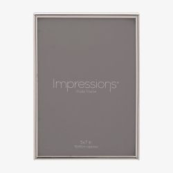Impressions Silver Thin Oblong Photo Frame 5X7 8158