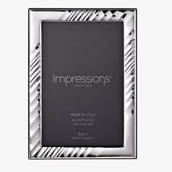 Impressions Silver Textured Wave Photo Frame 4X6 FS135646