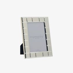 Impressions Silver Plated Tile Pattern 4x6 Photo Frame FS21446