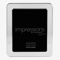 Impressions Shiny Silverplated Round Edge 8x10 Inch Photo Frame FS104180