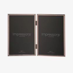 Impressions Silverplated Double 4x6 Inch Photo Frame 8173