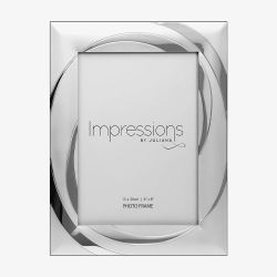 Impressions Silverplated Two Tone Swirl 6x8 Inch Photo Frame FS100768