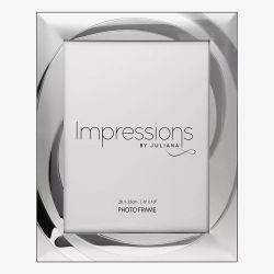 Impressions Silver Plated Two Tone Swirl 8x10 Inch Photo Frame FS100780