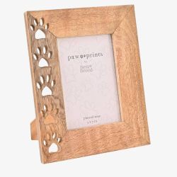 Wooden Paw Print 5X7 Photo Frame BB611